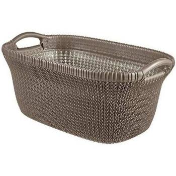 Curver Cesta Knit 40L, Marrón Topo, 57.5x36.5x25 cm, 228408
