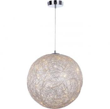 Lámpara colgante moderna Stello Chrome - Lámpara colgante led moderna de cromo, blanco cálido 3000K, 1050lm