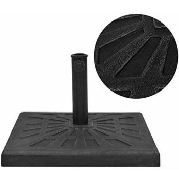vidaXL Parasol Base Resin Square Black 12 kg