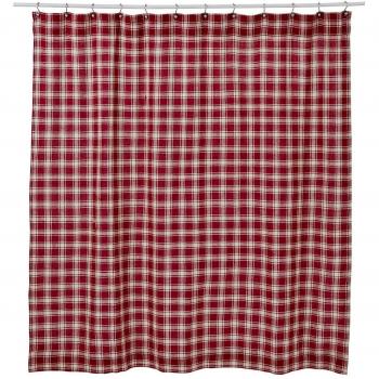 Cortina de ducha de tela de arpillera Breckenridge Unruled 72 x 182,88 cm