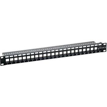 Panel de parcheo 19 LogiLink NK4043 para 24 módulos Keystone, no apantallado, negro