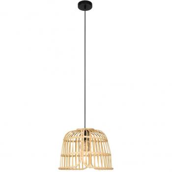 Lámpara Colgante Eglo Vintage Glyneath Madera LED 1xE27 37.5cm