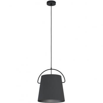 Lámpara Colgante Granadillos 1xE27 de Tela y Metal en Negro para Comedor y Sala de Estar