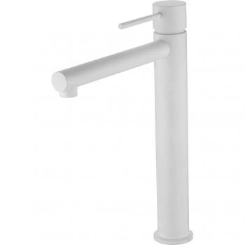 Grifo monomando de lavabo alto Milos Imex en blanco mate