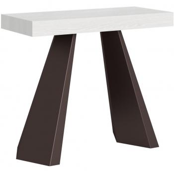 Consola extensible 90x40/300 cm Exstructure Oso Fresno Blanco Diamond