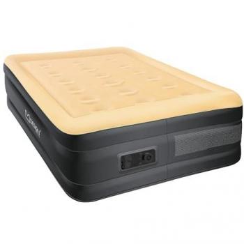 Colchón de Aire Individual Beige 196x97x47cm con Bomba Eléctrica Autoinflable para Camping - ML-DESIGN