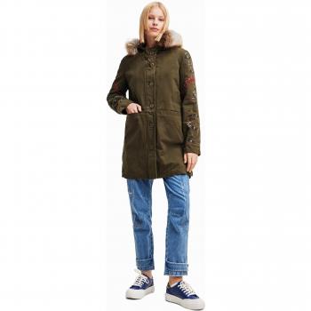 Desigual - Parka con capucha y bordados