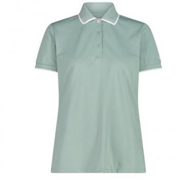 CMP Women's Short Sleeve Polo Shirt - Jade Green - Regular Fit - Size 36