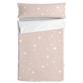 Saco Nórdico Rosa Little Star 90x200 cm 100% Algodón Sin Relleno Calidad 150 TC