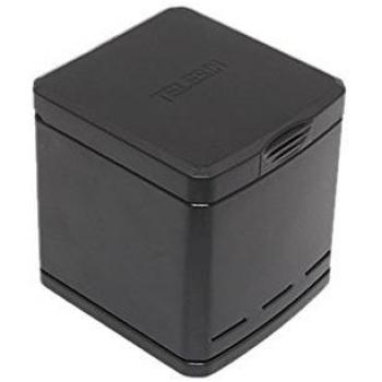 TELESIN Caja de almacenamiento de batería y cargador triple para GoPro Hero 6 GoPro Hero 5,3 Channel Caja de batería de baterías y organizador para Hero 6/5 Black Baterías