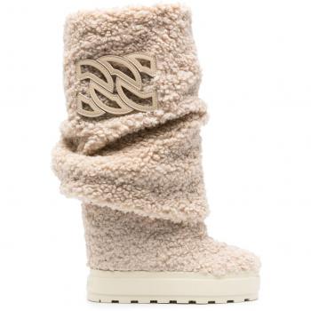 Casadei Women's Winter Boots with Platform Heel in Beige | Size 7 US | 2S360Y0811C2590C090