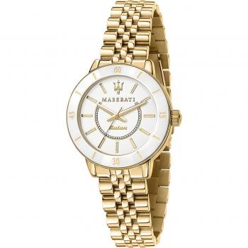 Maserati Solar Successo Stainless Steel Bracelet Watch, Yellow female, Size: ONE SIZE