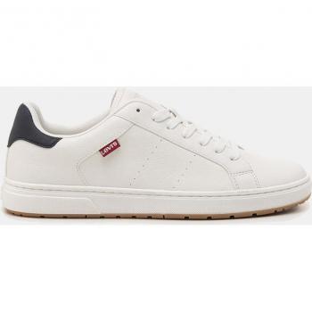 Levi's Men's Piper Regular White Low-Top Helmet-Type Sneakers with Side Logo