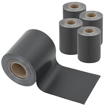 Set de 4 Rollos de Lámina para Valla de Privacidad PVC 19 cm x 140 m / 26,6 m² en Gris Antracita