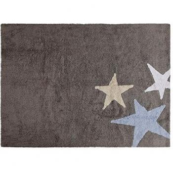 Lorena Canals tres estrellas tricolor alfombra lavable