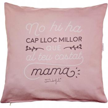 Mr. Wonderful Funda de Cojín, Algodón, Rosa, 43 x 1 x 43 cm