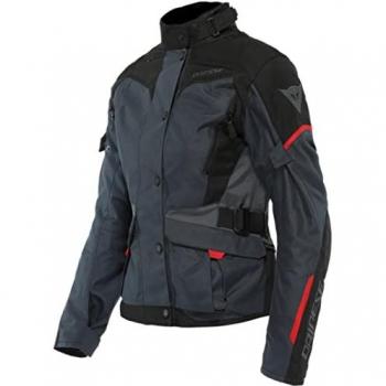 Chaqueta textil de motocicleta Dainese Tempest 3 D-Dry para mujer - Negro, Gris, Rojo (Tamaño 40)