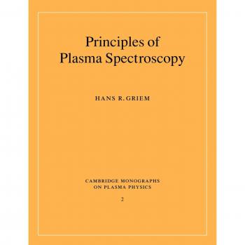 Principios de Espectroscopía de Plasma (Monografías de Cambridge sobre Física del Plasma, Volumen 2) - Edición en tapa blanda