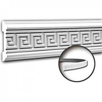 Moldura Decorativa Flexible de Estuco Profhome 151311F, Diseño Atemporal Clásico, Color Blanco, 2 m