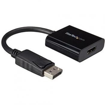 StarTech DP2HDS - Cable adaptador de vídeo externo DisplayPort DP a HDMI con audio, negro