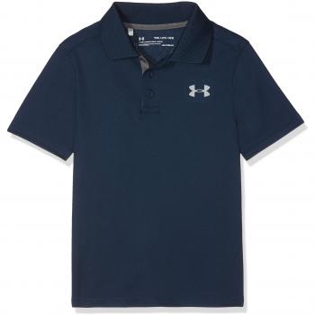 Under Armour Performance Polo Camiseta de Manga Corta, Niños, Azul
