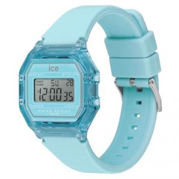 Sky Blue Clear Digital Silicone Watch for Kids - Ice Digit Retro