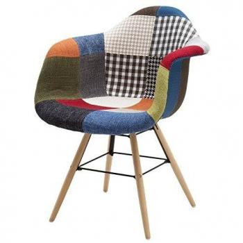 White Loft lf662 Sillón, Madera, Multicolor, 62 x 65 x 79 cm