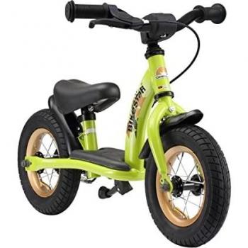 Bicicleta sin pedales infantil BIKESTAR Classic 10 pulgadas con freno para niños de 2 a 3 años, color verde