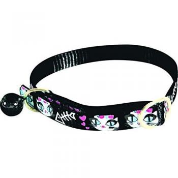 Collar de nylon ajustable para gatos Ladycat Zolux 10mm/30cm color negro