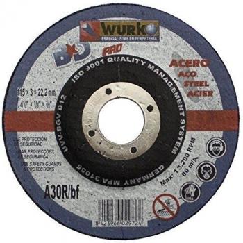 Wurko 017053 Disco corte, 115 x 3 x 22 mm