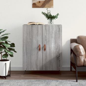 Aparador de madera de ingeniería vidaXL 69,5x34x90 cm, mueble de almacenaje de salón con armarios y cajón de madera en color gris Sonoma, buffet moderno, armario auxiliar y armario de almacenamiento