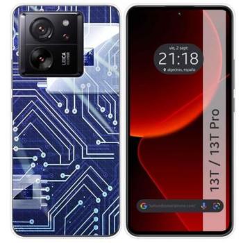 Funda de Silicona para Xiaomi 13T / 13T Pro 5G con Diseño de Circuito y Dibujos