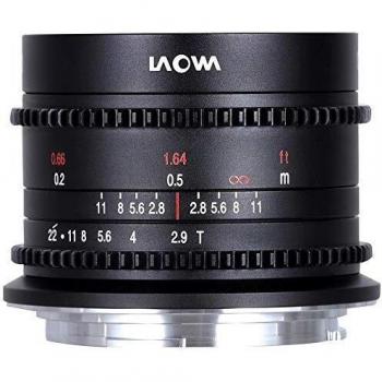 Laowa 9mm T2.9 Zero-D Cine Canon RF - Lente gran angular de cine Laowa de 9mm con apertura T2.9 y distorsión cero para cámaras Canon RF