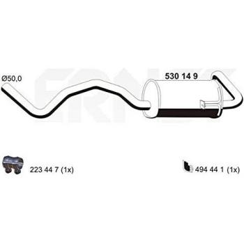Silenciador trasero ERNST 530149 para RENAULT SCENIC 2 y MEGANE 2 Coupe-Cabriolet