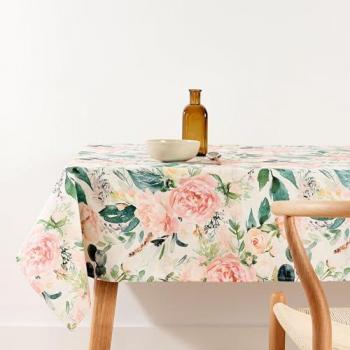 Mantel Antimanchas Tacto Extrasuave 100x80 cm Floral 100% algodón orgánico Modelo 0120-359