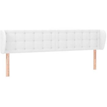 Cabecero de Cama con Orejas en Similpelle Blanco 203x23x78/88 cm