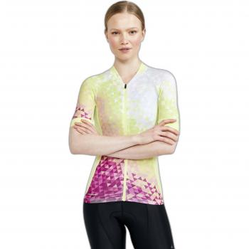 Maillot Craft ADV Endur Graphic Manga Corta Amarillo Rosa Mujer - M