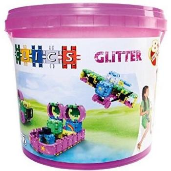 Clics Juguetes de construcción para niños a partir de 3 años, 175 Piezas, Bloques de construcción con Purpurina, Juguetes educativos creativos, Juego STEM Montessori