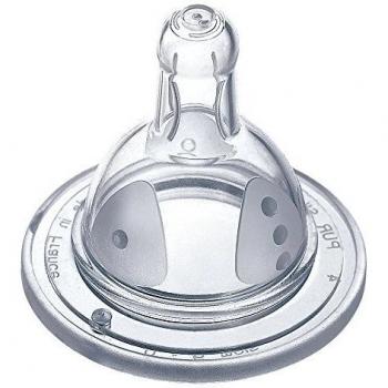 Dodie Silicone Teat Set for Thick Liquids, Large Neck, 2-Pack, 6+ Months, 3 Flow Speeds
