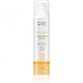 Certified Organic Dry Oils Sunscreen Lotion SPF 35+ for Face and Body with Invisible Zinc - 100ml