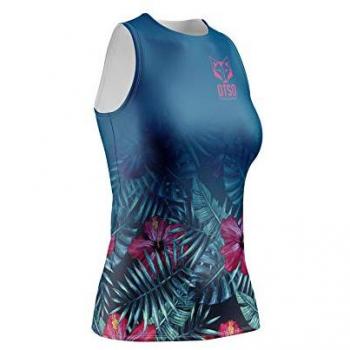 Otso Tropical Women's Sleeveless Tank Top - Blue Green Pink - XS