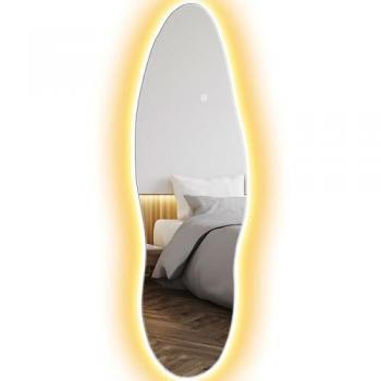 Espejo de Cuerpo Entero con Luces LED 120x40 cm, Sin Marco, Iluminación de 3 Colores y Función de Memoria - Homcom