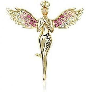 GlamChapado en orous 18 ct Rose Chapado en oro Flores Tulipanes Broche con Crystals from Swarovski