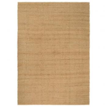 Alfombra rectangular de yute natural 160 x 230 cm marrón para sala de estar, dormitorio, habitación y salón