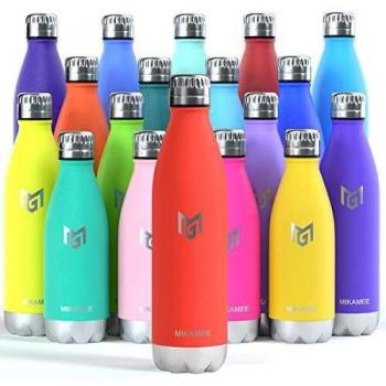 MIKAMEE Botella de Agua Acero Inoxidable 350/500/650/750ml | Aislamiento de Vacío de Doble Pared airBottle | sin bpa Botella termica | Mantiene 24h frías/12h Calientes | para Niños, Deporte, Oficina