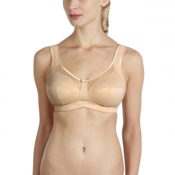 Anita Clara Comfort Soft Bra - Beige Nylon Support Bra for Women, Size 44G UK