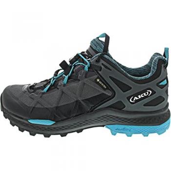 Zapatillas de Senderismo AKU Rocket DFS GORE-TEX para mujer, color negro y azul, talla 40