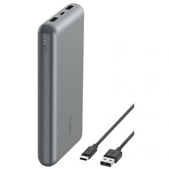 Batería Externa Belkin BoostCharge 20000 mAh, 15 W, Color Gris