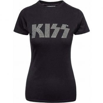 KISS Ladies T-Shirt Logo (Diamante) (Medium)