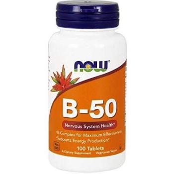 NOW Foods B-50 Complex - 100 Tablets (Vitamin B)